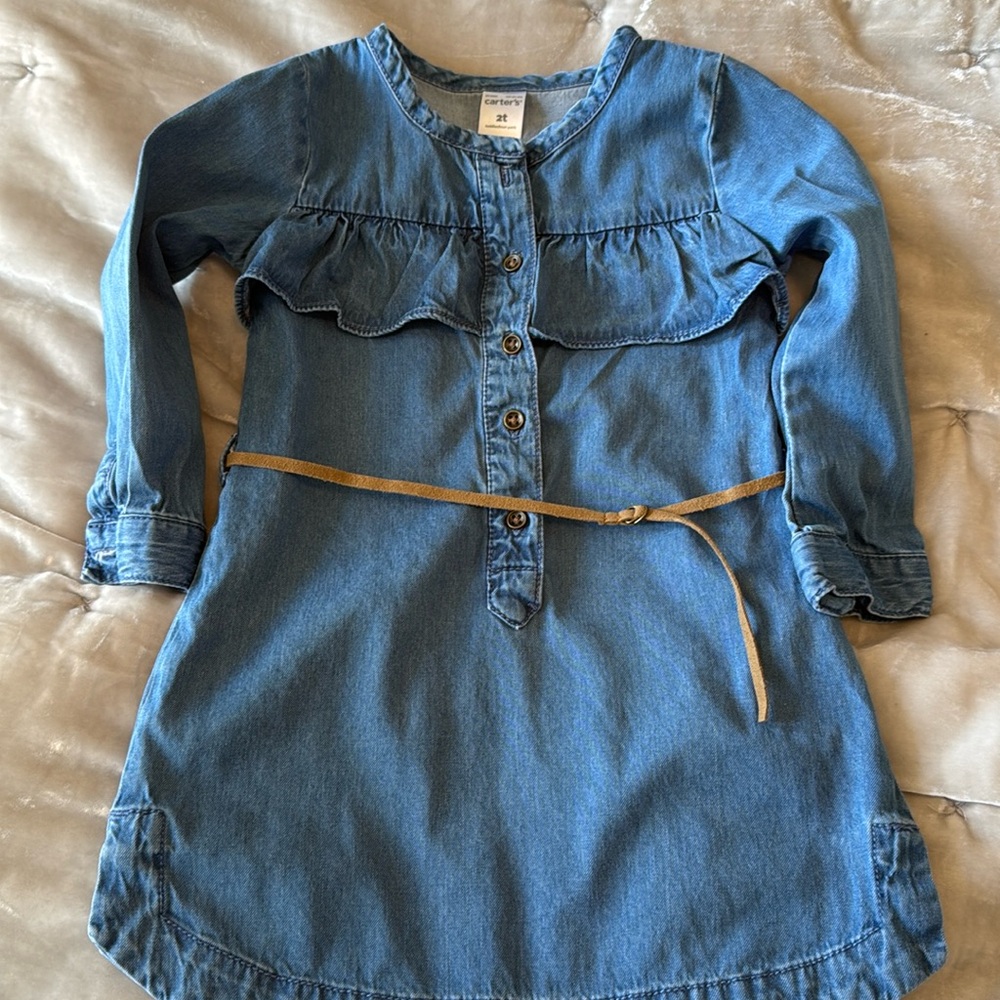 Adorable Carter’s denim chambray dress size 2T